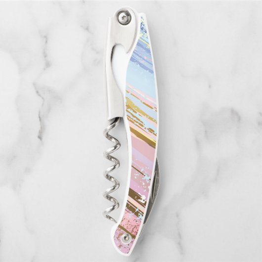 Tire-bouchon Arrière - plan rose texturé (Devant)