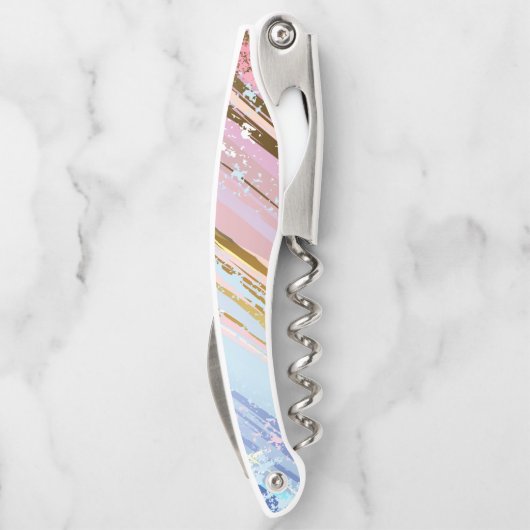 Tire-bouchon Arrière - plan rose texturé (Dos)