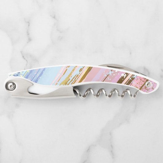 Tire-bouchon Arrière - plan rose texturé (Devant)