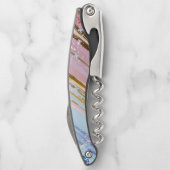 Tire-bouchon Arrière - plan rose texturé (Dos)