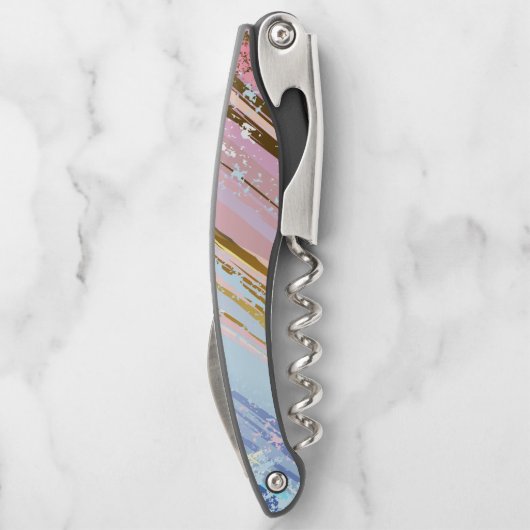 Tire-bouchon Arrière - plan rose texturé (Dos)