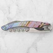 Tire-bouchon Arrière - plan rose texturé (Dos)