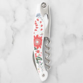 Tire-bouchon Art populaire chic de fleur sauvage (Dos)