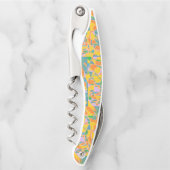 Tire-bouchon Art rétro abstrait aux couleurs dorées (Devant)