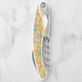 Tire-bouchon Art rétro abstrait aux couleurs dorées (Dos)