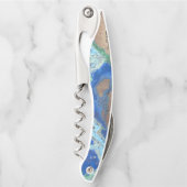 Tire-bouchon Aspect de pierre azurite malachite (Devant)