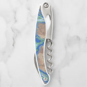 Tire-bouchon Aspect de pierre azurite malachite (Dos)