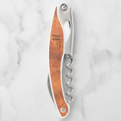 Tire-bouchon Aspect en bois de noyer circassien *Monogramme* (Dos)