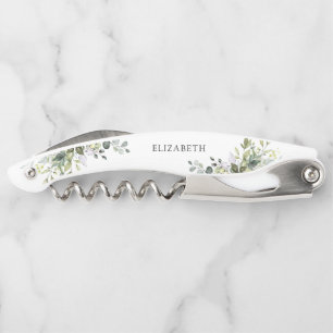 Tire-bouchon Baigneuse florale d'eucalyptus vert
