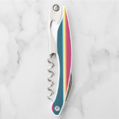 Tire-bouchon Bande des tons rose et bleu (Devant)