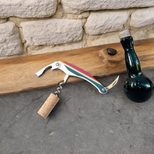 Tire-bouchon Bande des tons rose et bleu