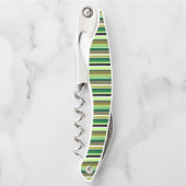 Tire-bouchon Bandes blanches vert mignonne (Devant)