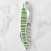 Tire-bouchon Bandes blanches vert mignonne (Dos)