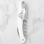 Tire-bouchon basset blanc (Dos)