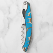 Tire-bouchon Bébé mignon cerf et famille sur Sky Blue (Devant)