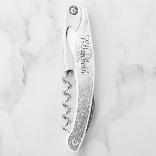 Tire-bouchon Belle Parties scintillant Monogramme Ombre en Marb (Devant)