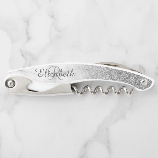 Tire-bouchon Belle Parties scintillant Monogramme Ombre en Marb (Devant)