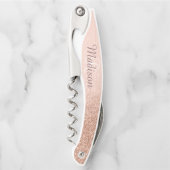 Tire-bouchon Belle Rose Gold Stylish Parties scintillant Monogr (Devant)