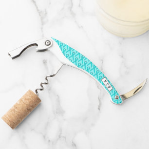 Tire-bouchon Bleu Lt / Ruban Turquoise Standard par Kenneth Yon