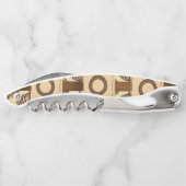 Tire-bouchon Bouteille à bouchon Brown et beige (Dos)