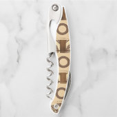 Tire-bouchon Bouteille à bouchon Brown et beige (Devant)