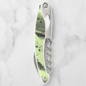 Tire-bouchon Bouteille de bouchon Ouverture Chats Chatons Vert (Dos)