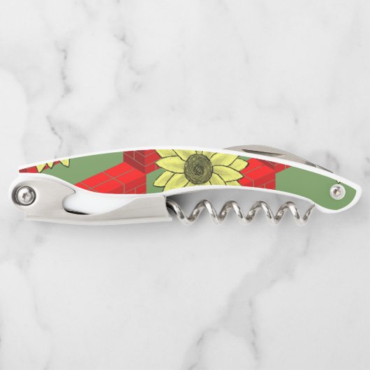 Tire-bouchon Bouteille de bouteille à bouchon tournesol (Devant)