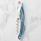 Tire-bouchon Bouteille de bouteille de bouteille bleu noir (Devant)