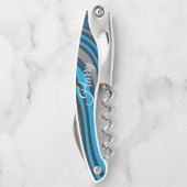 Tire-bouchon Bouteille de bouteille de bouteille bleu noir (Dos)