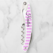 Tire-bouchon Bouteille de bouteille rose blanc (Devant)