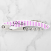 Tire-bouchon Bouteille de bouteille rose blanc (Devant)