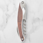 Tire-bouchon Bouteille de Monogramme Motif rustique (Dos)