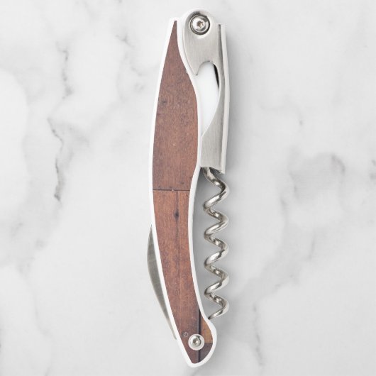 Tire-bouchon Bouteille de Monogramme Motif rustique (Dos)