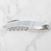 Tire-bouchon Bouteille en pierre de marbre blanc (Dos)