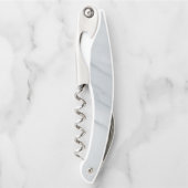 Tire-bouchon Bouteille en pierre de marbre blanc (Devant)