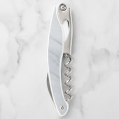 Tire-bouchon Bouteille en pierre de marbre blanc (Dos)