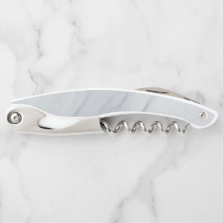 Tire-bouchon Bouteille en pierre de marbre blanc