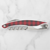 Tire-bouchon Bracelet Script Joyeux Noël Rouge Buffalo Plaid (Dos)