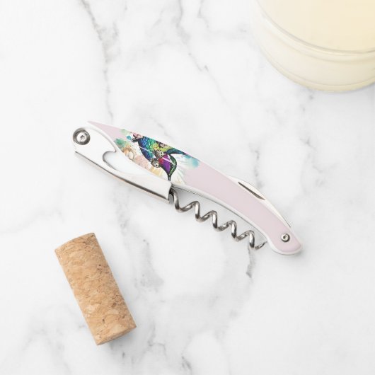 Tire-bouchon Brushstroke Bird Art (Devant)