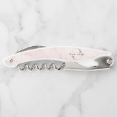 Tire-bouchon Business Logo Entreprise Marbre rose Bouteille de (Dos)