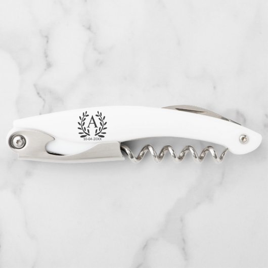 TIRE-BOUCHON CADEAUX DE GARÇON D'HONNEUR MONOGRAMME ANNÉE DATE  (Devant)