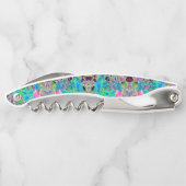 Tire-bouchon Chaux psychédélique Trippy Lime Vert et Bleu Fleur (Dos)