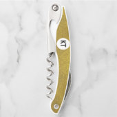 Tire-bouchon Chic Parties scintillant or vis à vis avec Monogra (Devant)