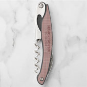 Tire-bouchon Clair Chic Mauve Motif de tissage rose (Devant)