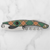 Tire-bouchon Clan Pollock Tartan Waiter's Corkvis (Devant)