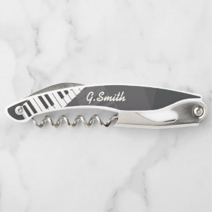 Tire-bouchon Clavier Piano noir et blanc personnalisé Ajouter u