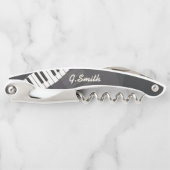 Tire-bouchon Clavier Piano noir et blanc personnalisé Ajouter u (Devant)