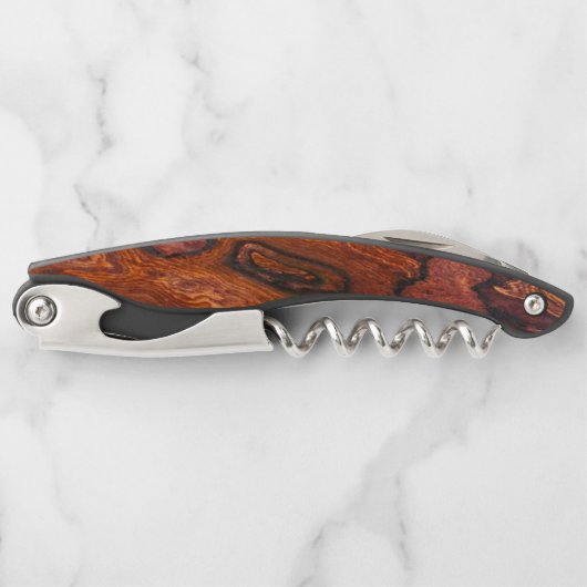 Tire-bouchon Cocobolo (bois) faux finition (Devant)
