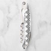 Tire-bouchon coeur zèbre pulsateur noir et blanc Thunder_Cove (Devant)