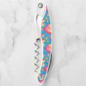 Tire-bouchon Coeurs d'aquarelle multicolore (Devant)